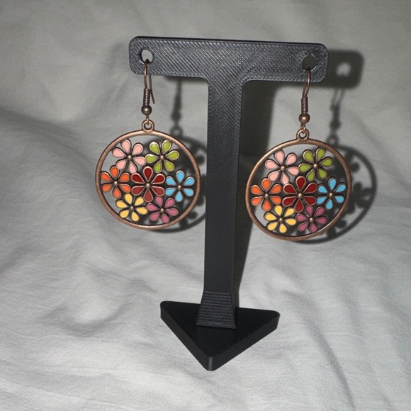 Jewelry - Bohemian Colorful Floral Earrings